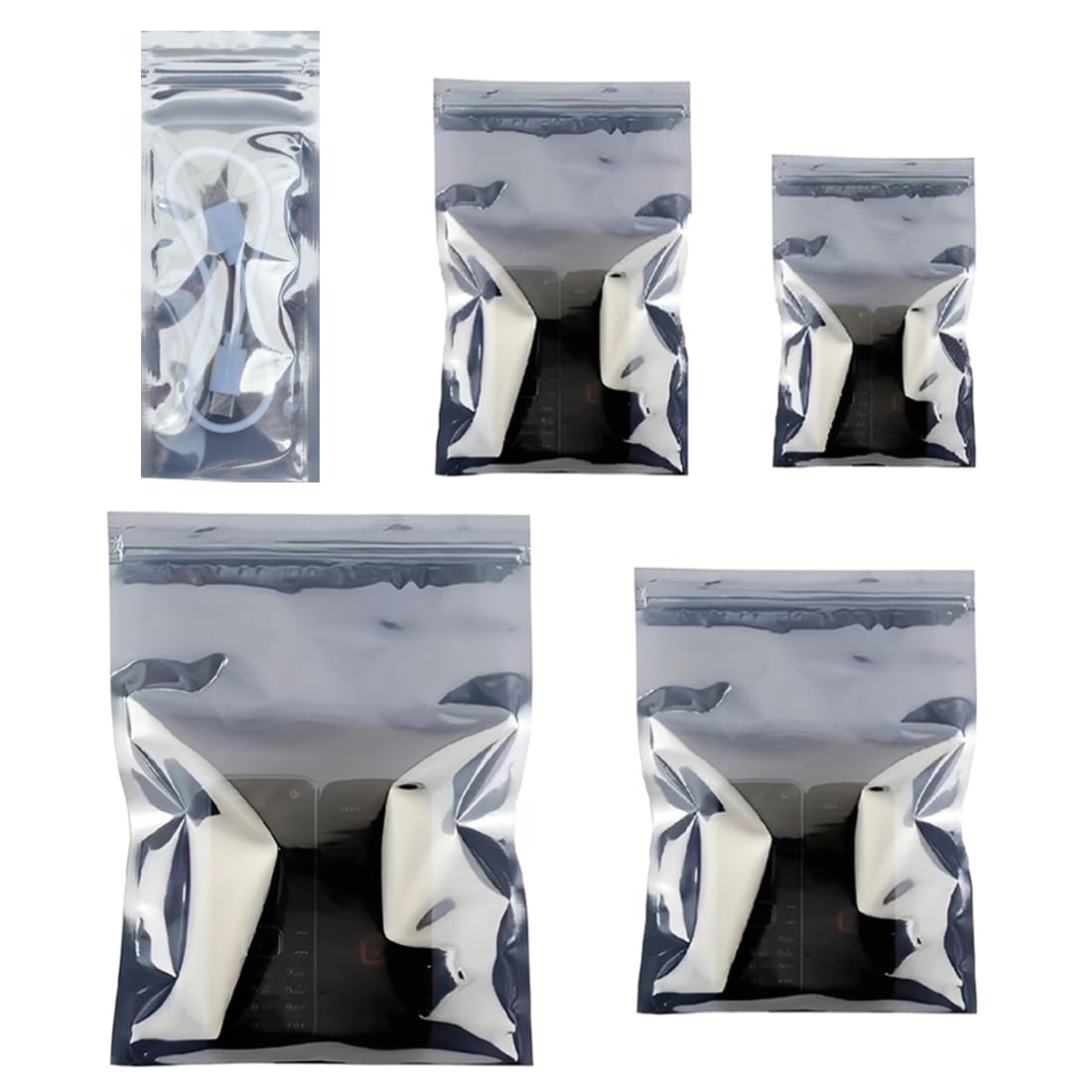 50 sztuk Resealable Antistatic ESD Shielding Bags for PC Accessories and Sensitive Electronic Components