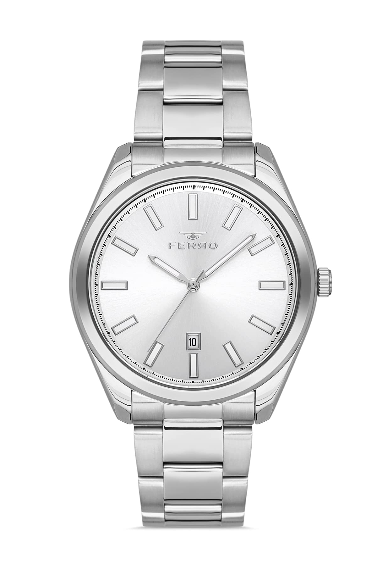 Ferro Analog Silver Dial Mens Watch-F11160A-A (B09RWL5RXP) Amazon Price History, Amazon Price Tracker