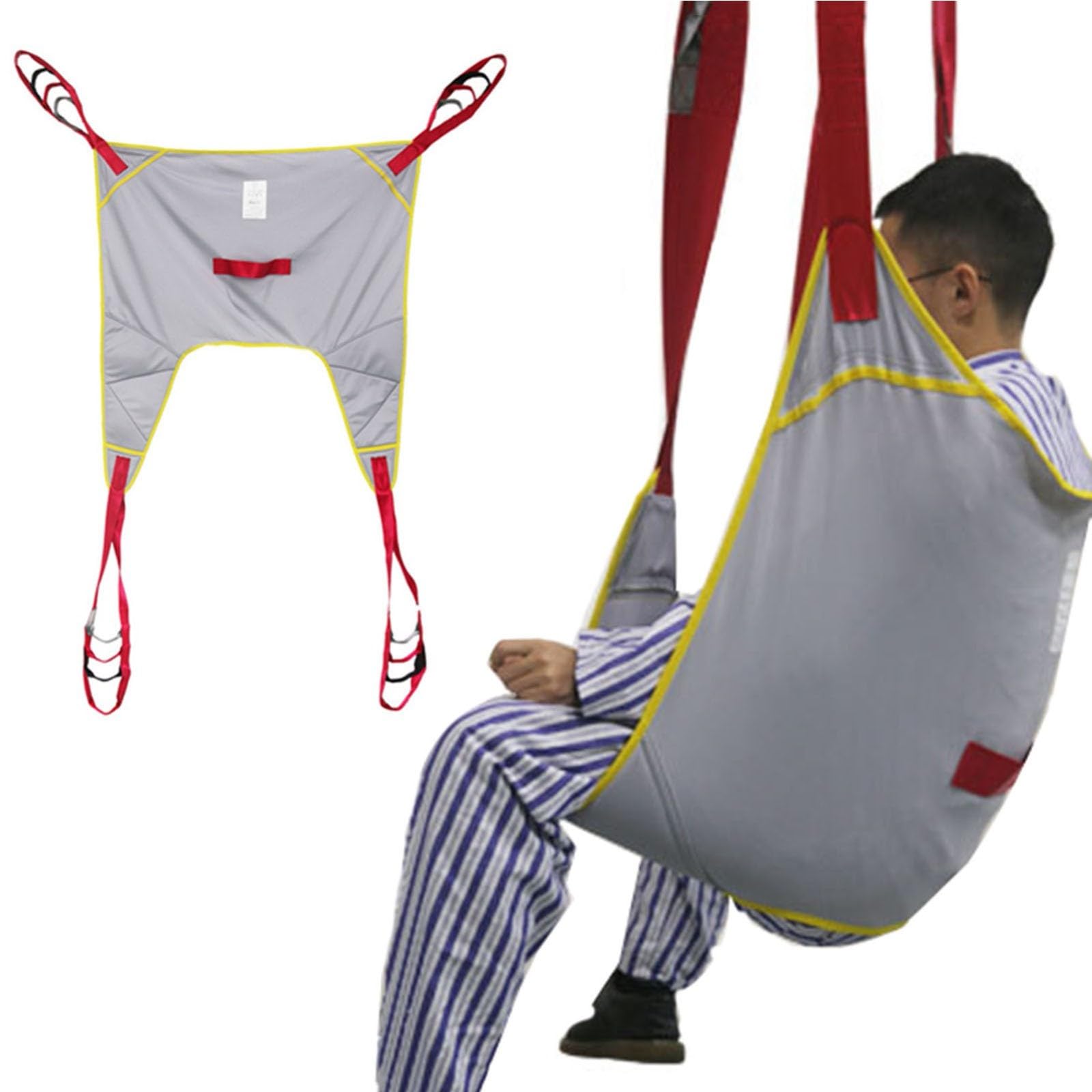 Arnés Elevación Paciente Cuerpo Completo, Gruas para Discapacitados Grúa De Paciente Eslinga De Elevación con Accesorios De Bucle para Posicionamiento Y Elevación De La Cama
