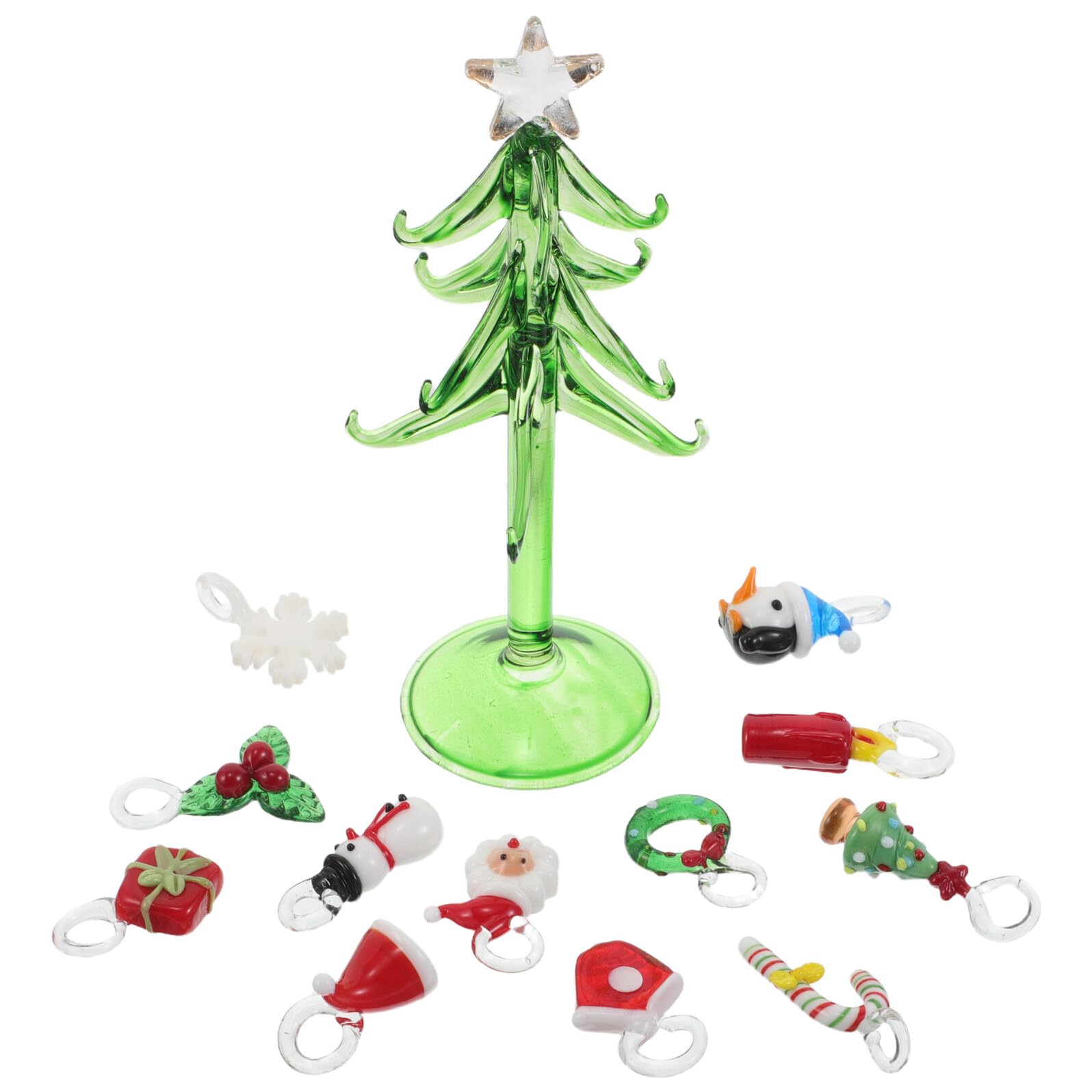 Amazon.co.jp: DOITOOL クリスタルガラス製ミニクリスマスツリー置物 