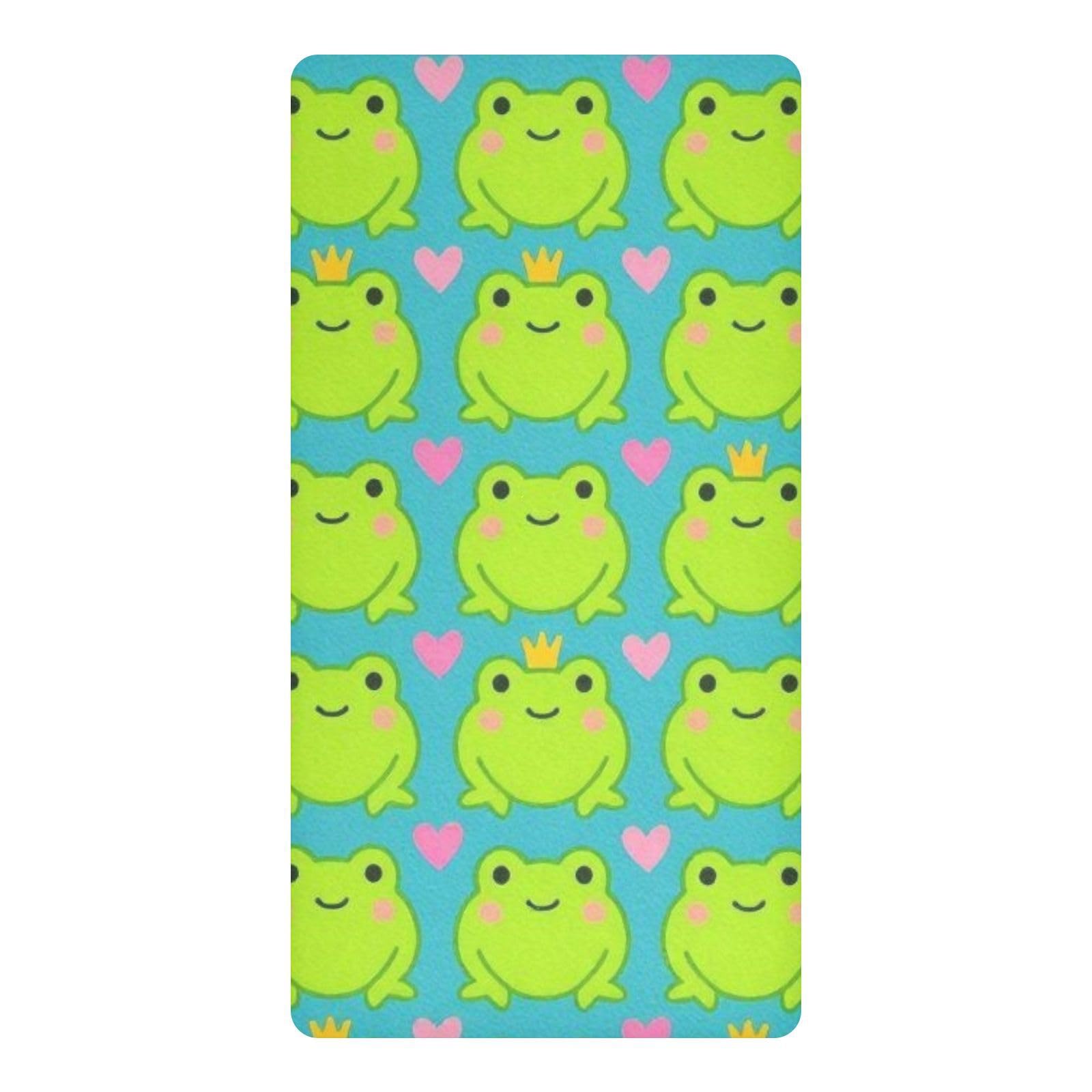 Draps imperméables pour berceaux 132x71 cm grenouilles
