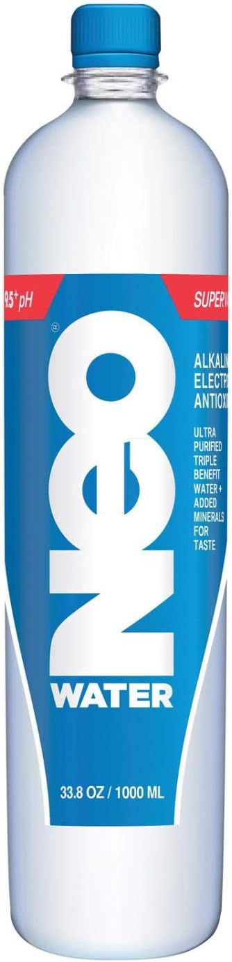 NEO SUPER WATER - 9.5pH Alkaline, Electrolyte, Antioxidant Water 33.8 Ounce (12 Pack) - Alkaline Water - Electrolyte Water - Antioxidant Water - PH Water - BPA Free Plastic