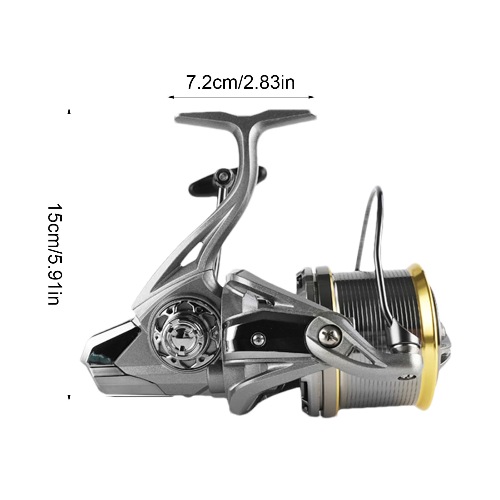 Spincast Mulinello da pesca – 4,8:1 rapporto di trasmissione, rotolo in acciaio inox, rullo Baitcasting | 17 + 1BB per esca in acqua salata, impugnatura comoda per espellere, attrezzatura da pesca