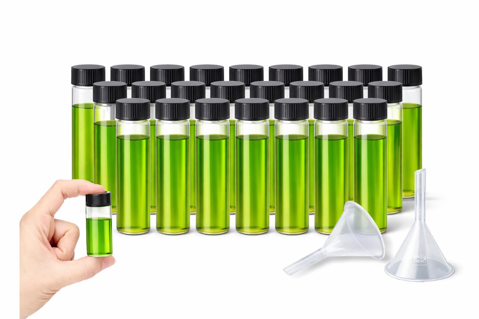 Clear Glass Vial Tube with PP Stopper, 20ml, Leak Proof, 20 Pieces, for Cosmetic Sample-image-39