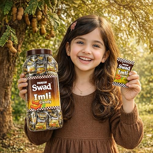 Image of Swad Imli Candy Jar 200 Toffee (Khata Mitha Tamarind Masala),350 G