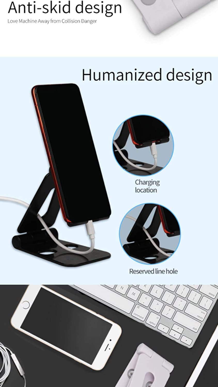 Desktop Stand for Phones, Free Your Hand, Adjustable, Compatible with All Phones, Cell Phone (Black) — view 2