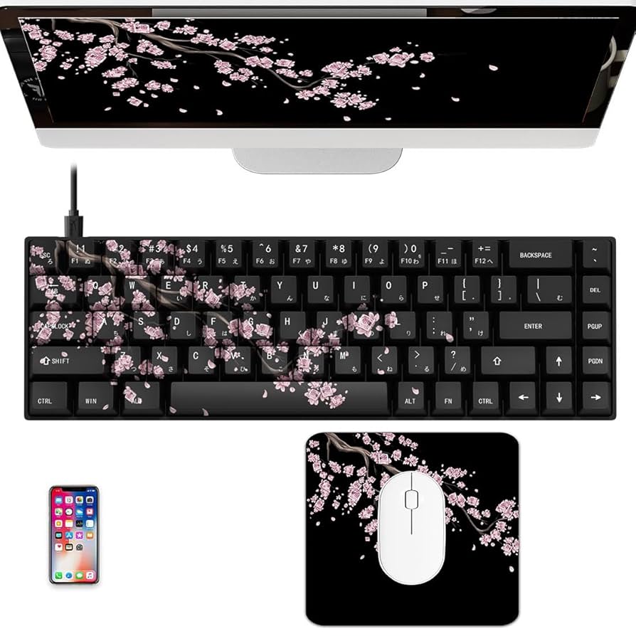 Amazon.com: VHPUNW Wood Grain Japanese Keycaps 65 Percent