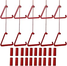 Red Triangle Emergency Alarm Pull Cord for Accessible Bathrooms Disabled Toilet - 2 Hook Set, 3m Cord Length Easy-Fit Adjustable Cord (5, Red)