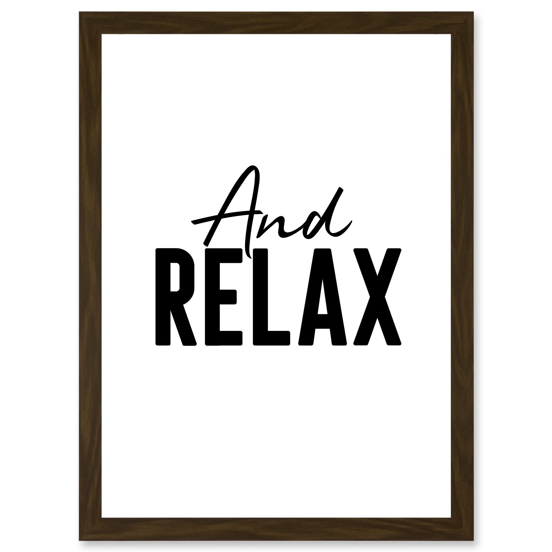Wee Blue Coo And Relax Typography Artwork Framed Wall Art Print A4
