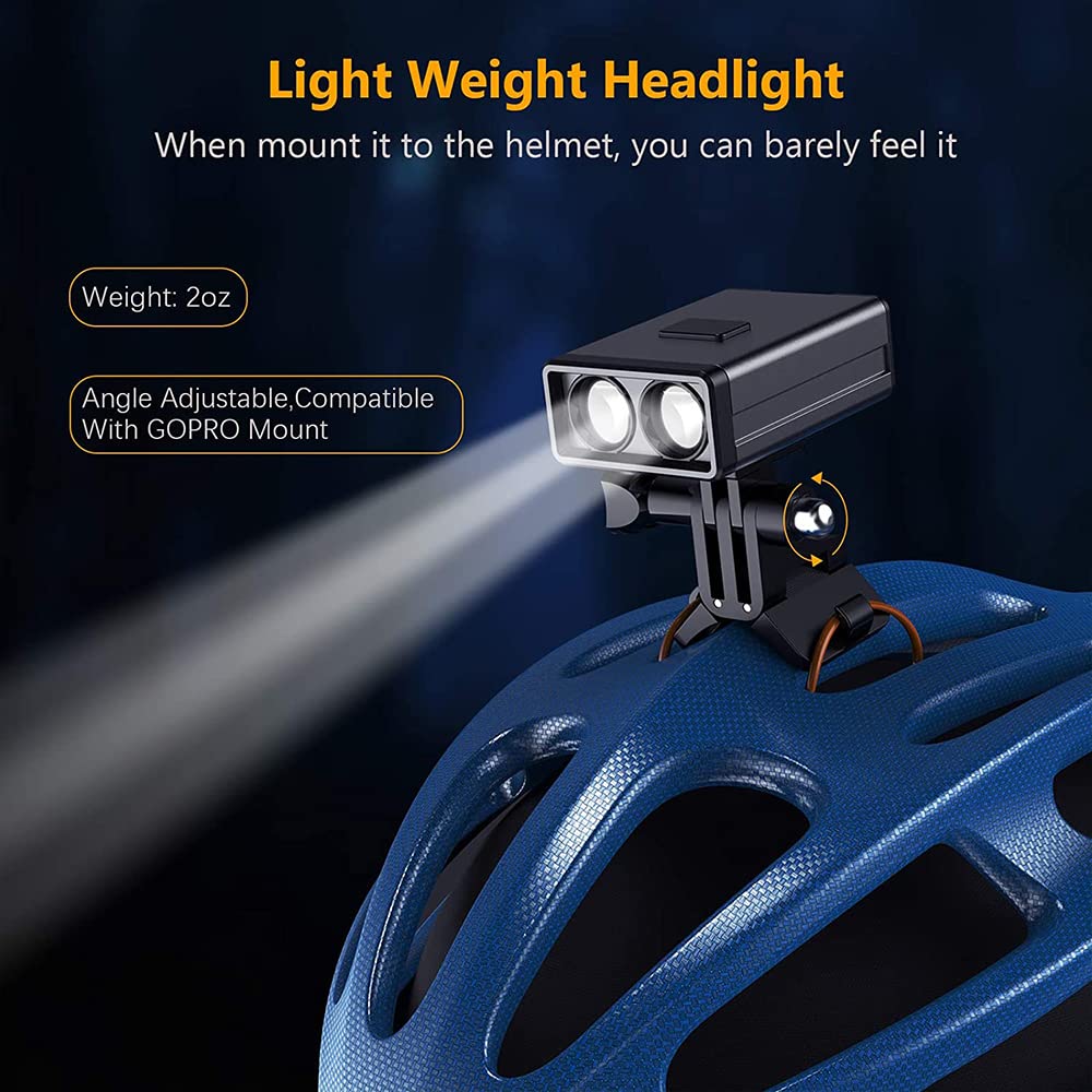 TIORU 2 in 1 Light Bike LED Torcia 800 mAh Anteriore E Posteriore Bicicletta Luci Faro USB Lampada Ricaricabile Lanterna MTB Casco Luci