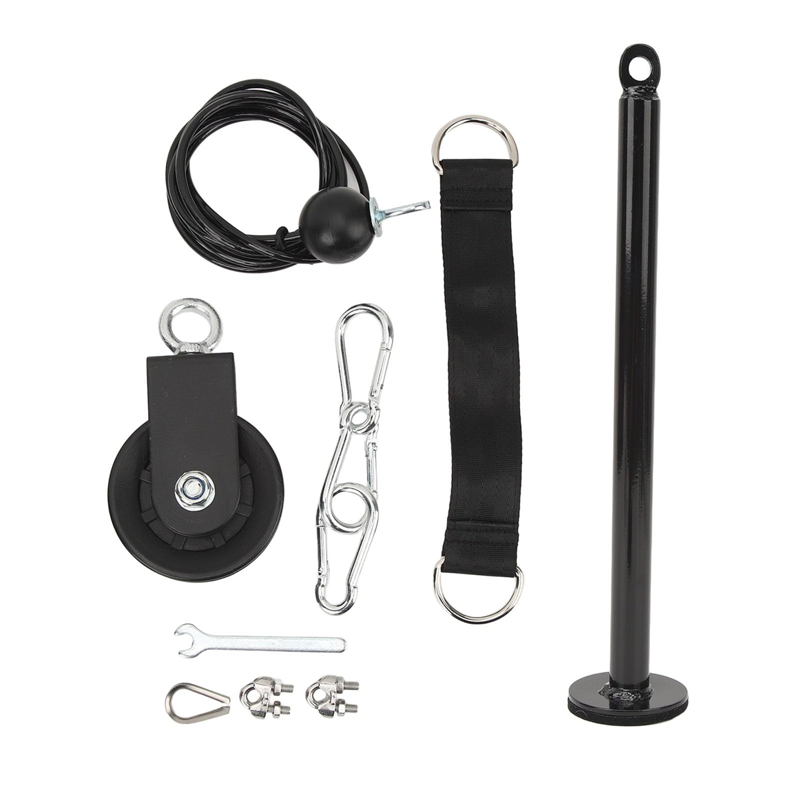 de poleas con Cable de Peso, de poleas para Levantamiento de Remo en Gimnasio y Fitness, polea de Entrenamiento giratoria de 360° con Cable de Nailon de 6,6 pies