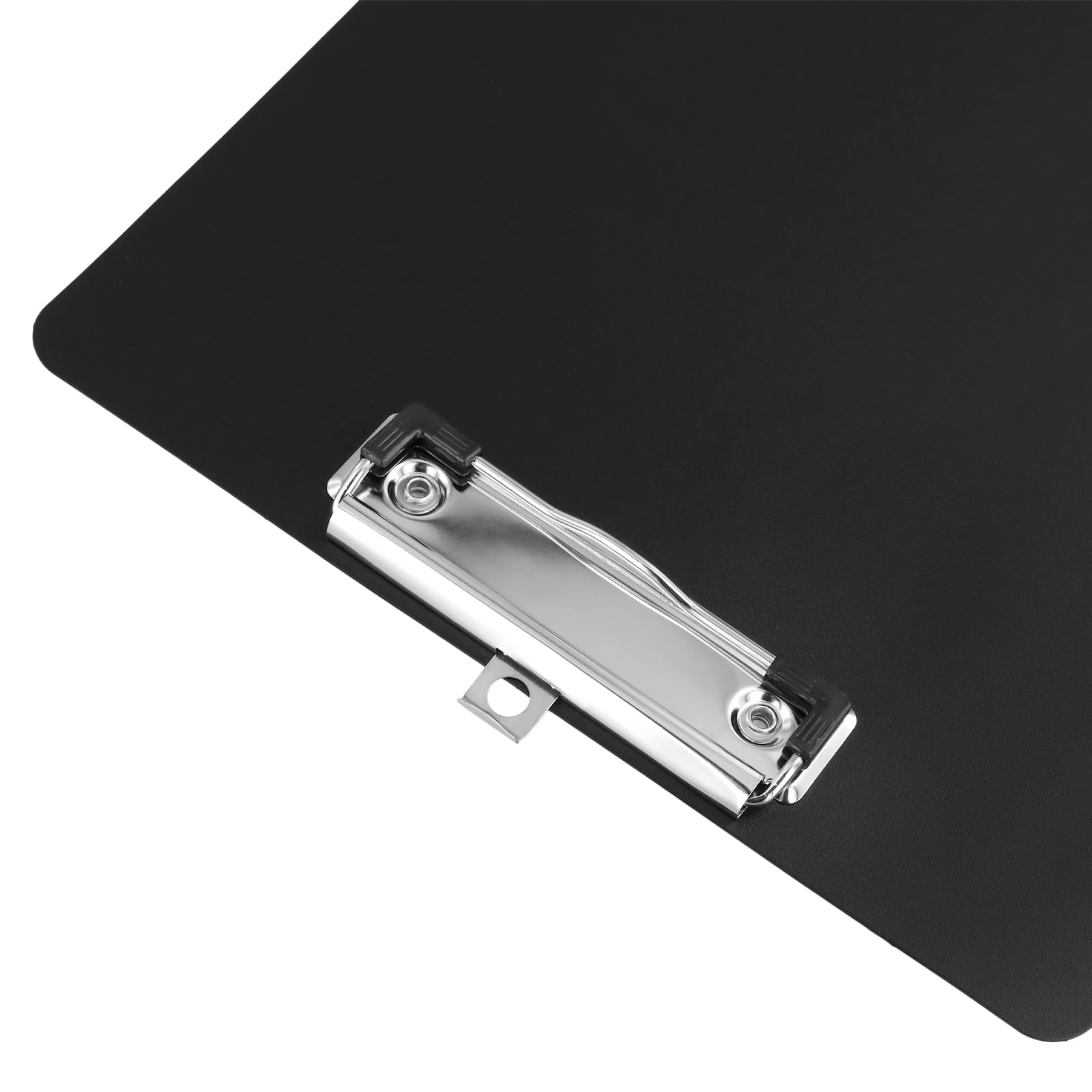 SINJEUN 10 Pack Black A4 Clipboards, Plastic Clipboards Folder with Metal Clamp and Hanging Hole - Image 3