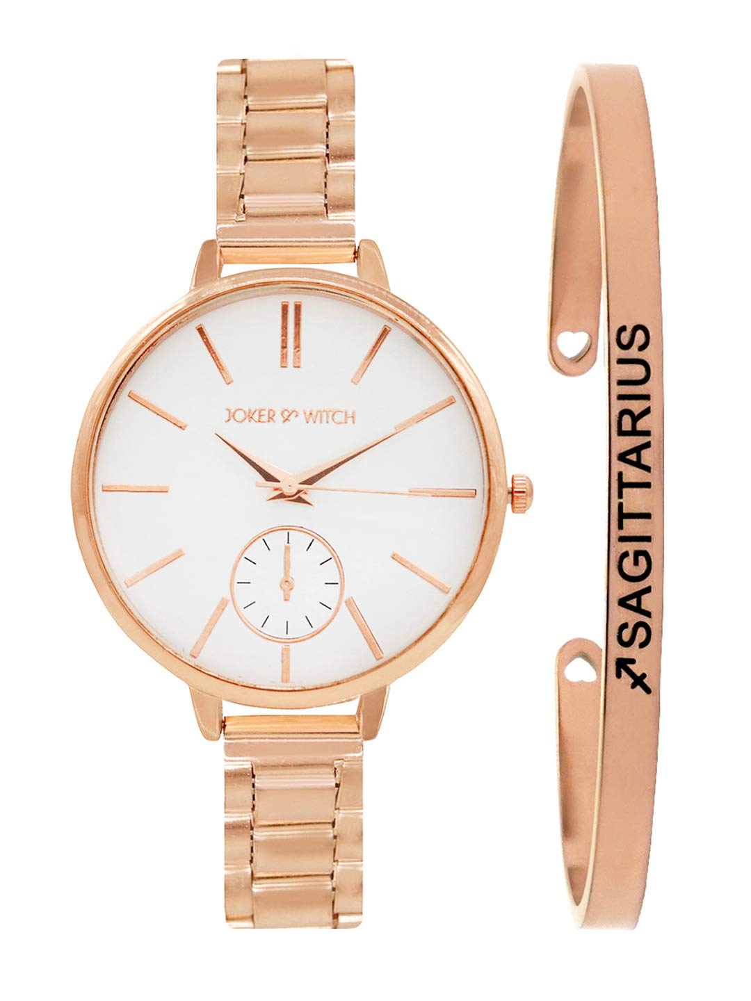 Joker & Witch Metal Analog Sleek Sagittarius Womens Watch Bracelet Set, Dial_White, Band_Silver (B08WPY3N4K) Amazon Price History, Amazon Price Tracker