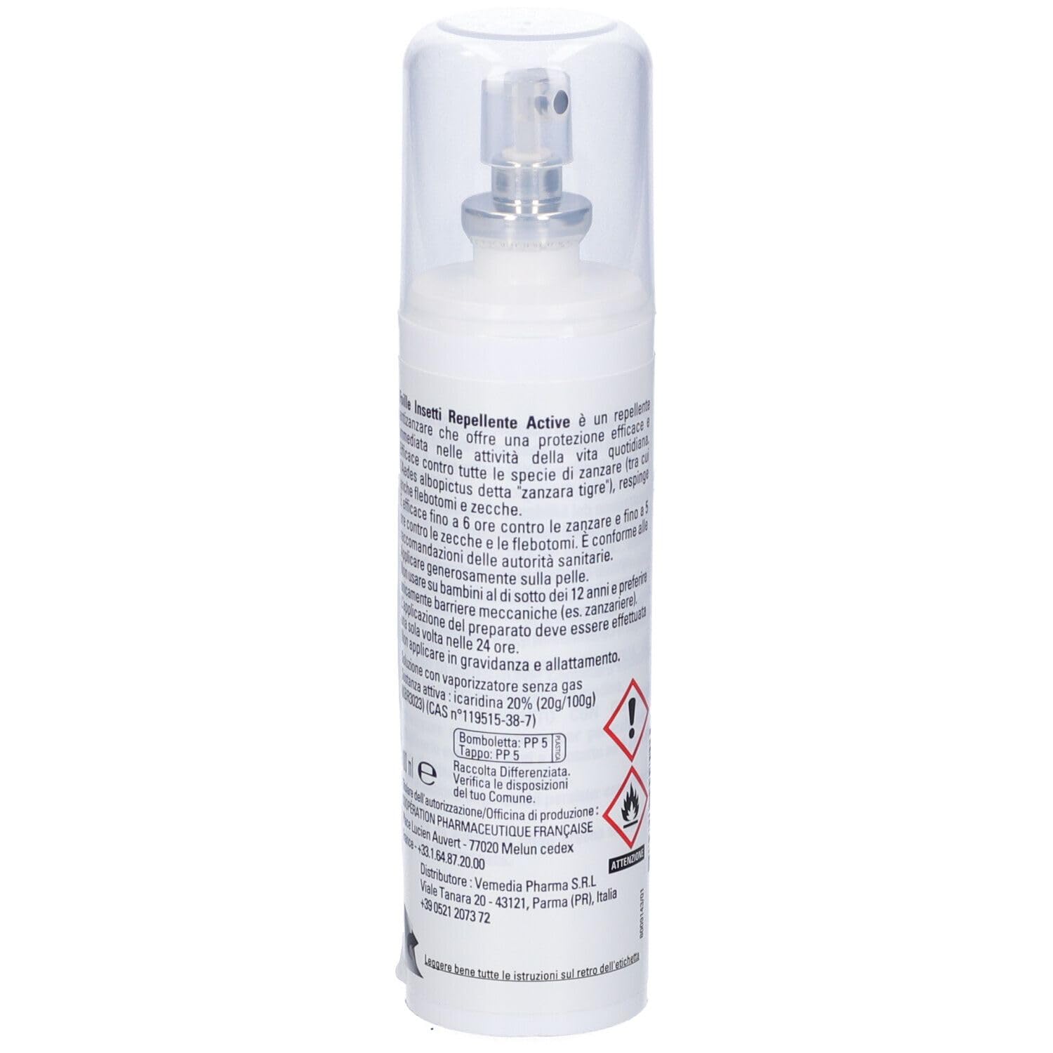 Foille Insetti Repellente Active con Icaridina al 20%, contro Zanzare, zecche e flebotomi, Efficacia immediata e Durata fino a 12 ore con due applicazioni, Pack due confezioni da 100 ml
