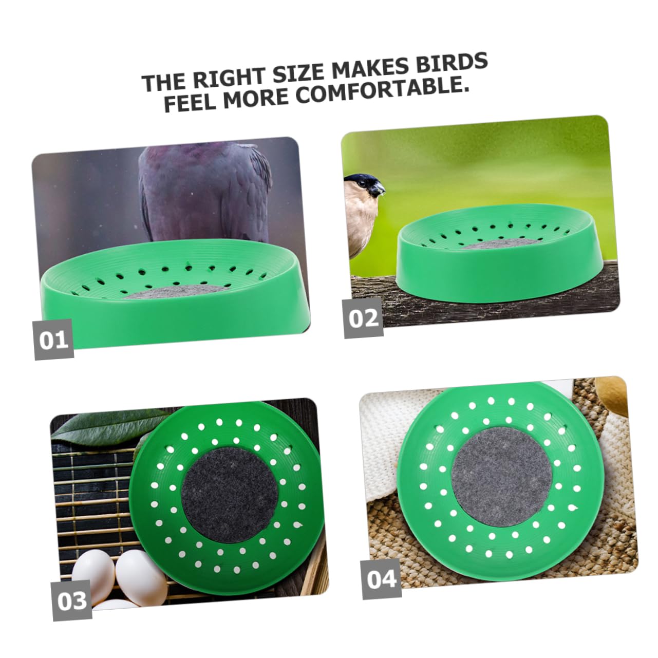 Sosoport Lot de 10 Nids de Pigeon en Plastique Solide pour Ponte, Surface Lisse, Taille Adaptée, Usage Élevage Domestique et Animalerie, Accessoires Cages à Oiseaux, Nid D'œufs