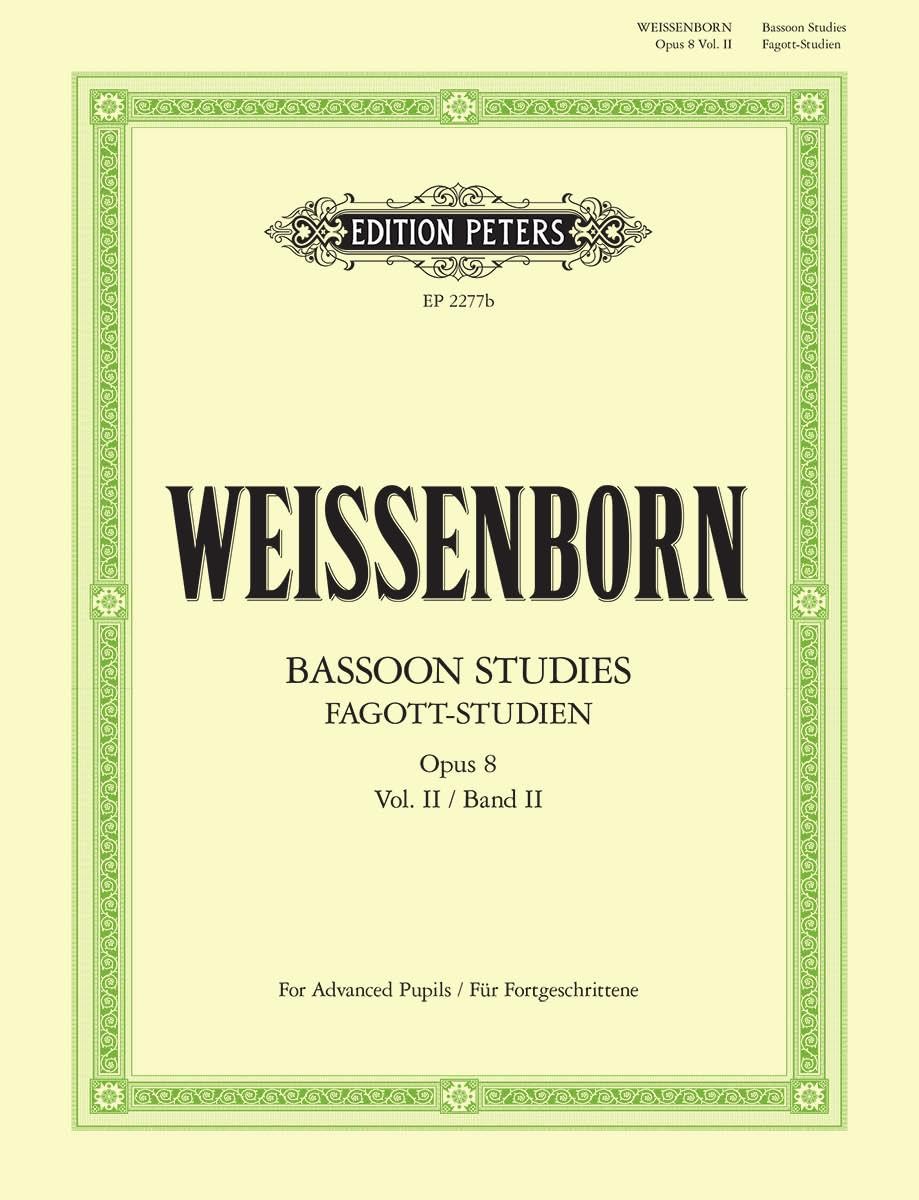 Fagottstudien 2 op.8 - bassoon studies 2 basson: For Advanced Learners Ger/Eng (Edition Peters, 2)