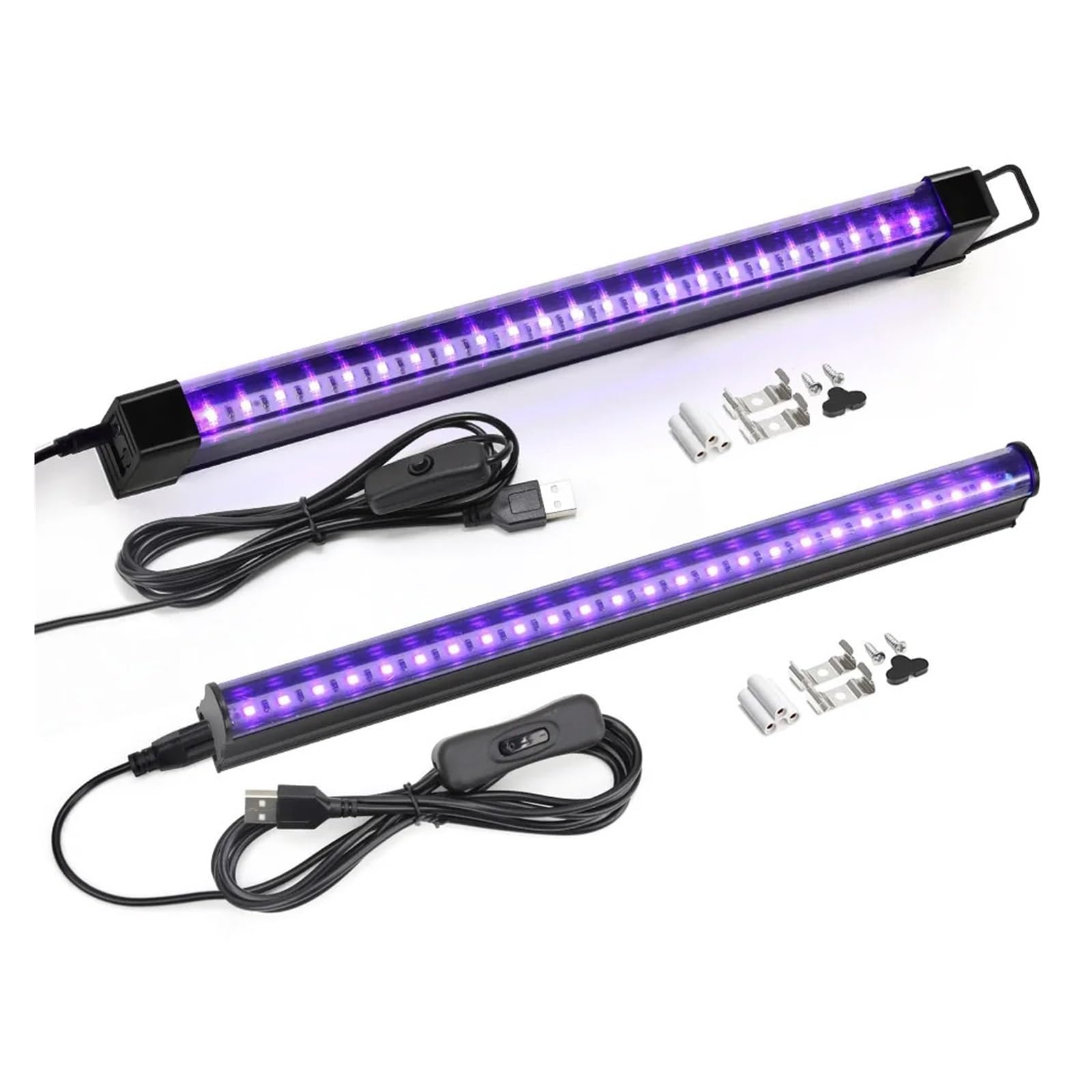 CVFRDD UV Curing Lamp LED Black Light T5 T8 USB UV Blacklight Bar 395nm 400nm Fluorescent Party Disco Ultravilet Lamp Tube Strip Lights(T8)