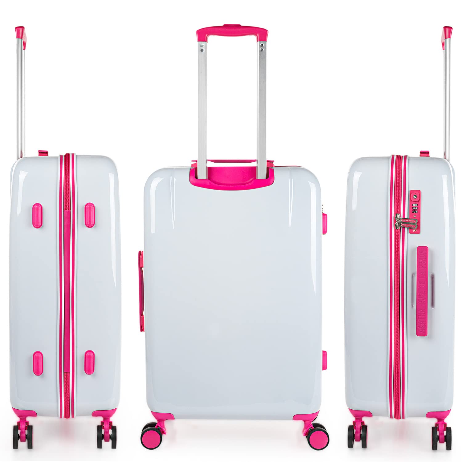 AGATHA RUIZ DE LA PRADA - Zestawy bagażowe - Zestaw walizkowy - Walizka Hard Shell. Lekka twarda walizka - zestaw z zamkiem szyfrowym TSA - twarda walizka w małej kabinie, średniej, Szczęśliwe garnki