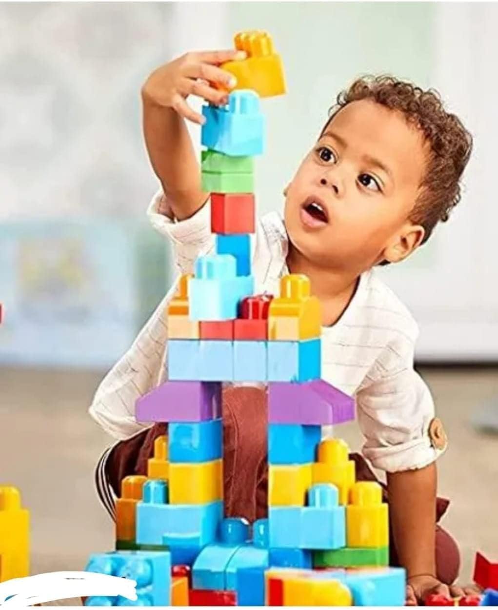 Kid's 80 Pcs Big Mega Sized Blocks Toys Building and Construction Block Set for Children Boys and Girls (Multicolor)