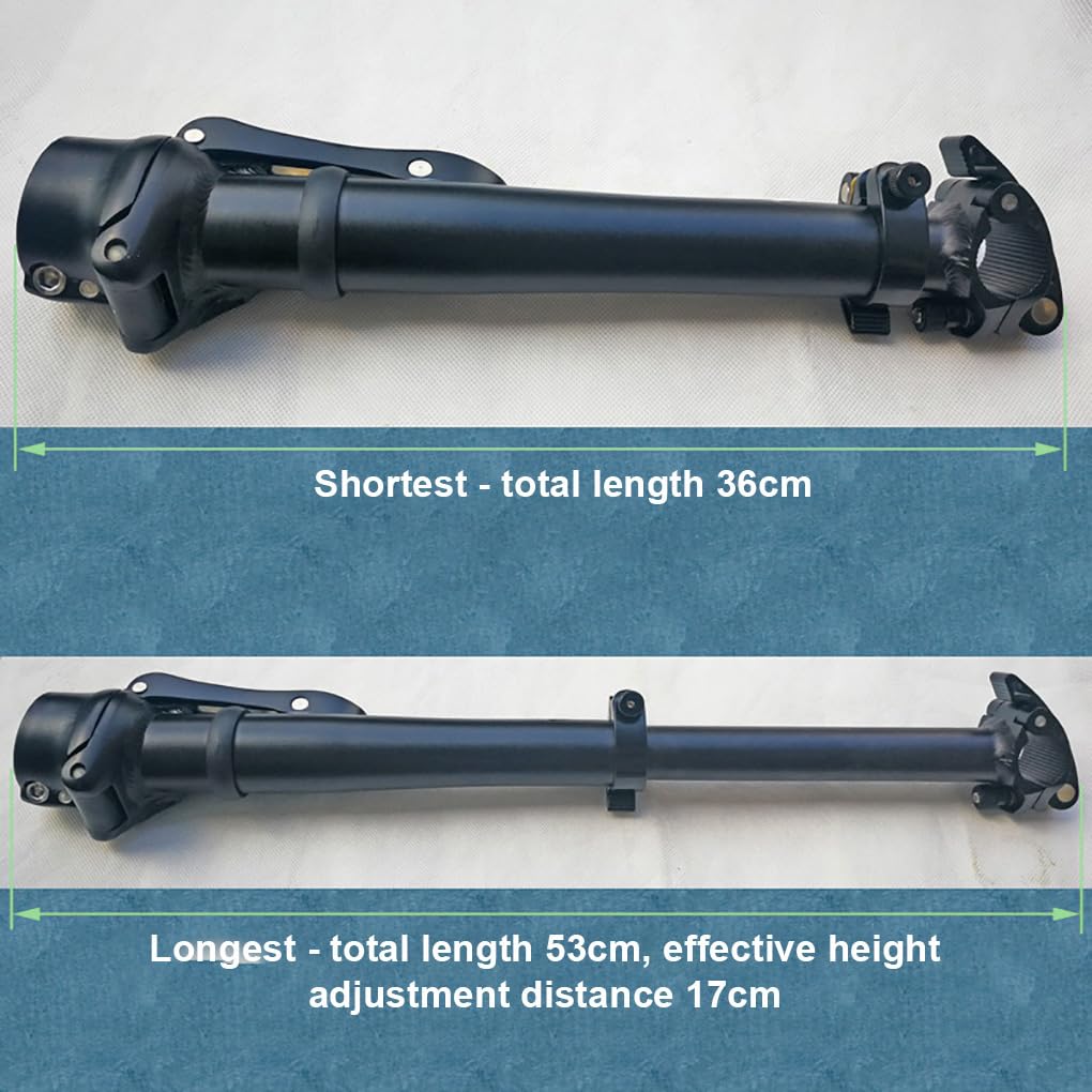 Vástago de bicicleta plegable de aleación de aluminio ajustable para horquilla delantera, tubo de cabeza para modificar al aire libre, accesorios de repuesto para manubrio