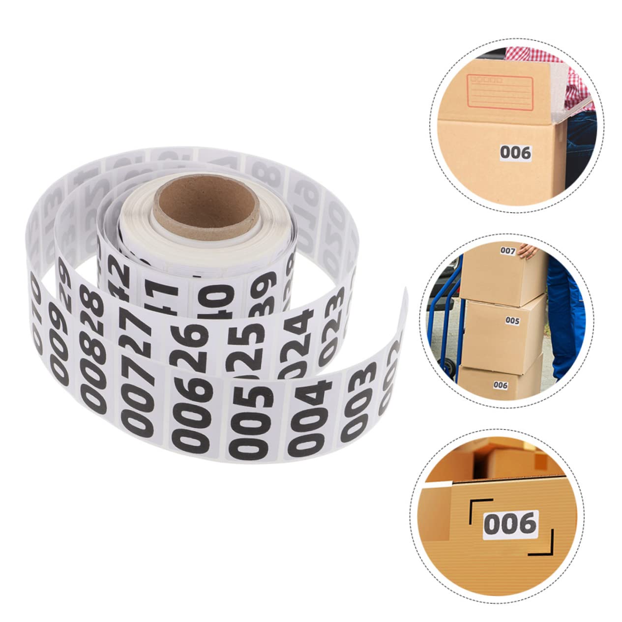 TEHAUX 3rollen Roll Circle Nummernaufkleber Selbstklebende -labels Für Lagerorganisation Wasserfest Für Klassifizierung Und Versand