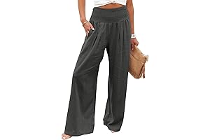 JUST FOR PRIME DEALS | 2024 Women Linen Palazzo Pants Wide Leg...