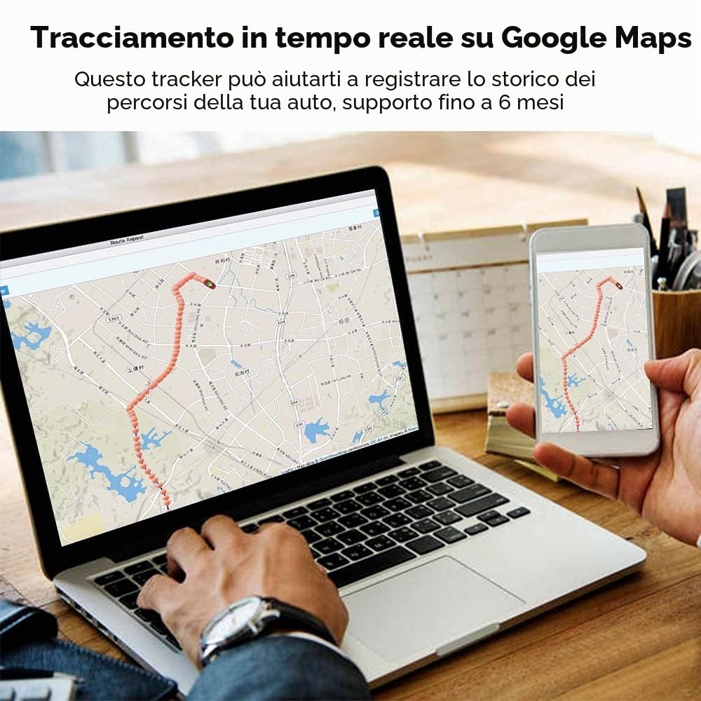 TKMARS 4G Mini Localizzatore GPS Anti-smarrimento in Tempo Reale Adatto a Bambini, Portafogli, Oggetti di Valore TK901