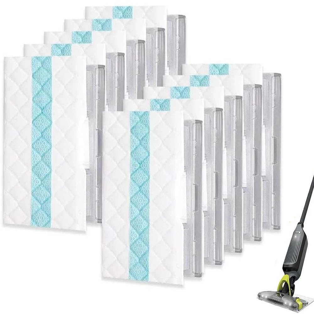 BAAQII 10 Pcs Replacement Disposable Vacuum Pads for Shark VACMOP VM250 VM251 VM252 VM200 VM180 Hard Floor Cleaning Vacuum and Mop Refills Pads