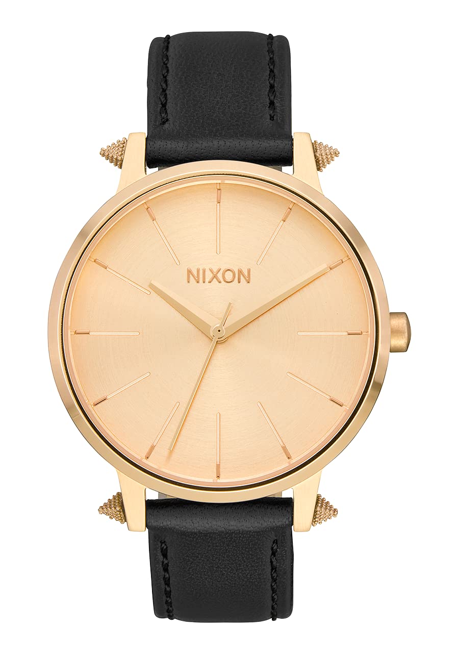 NIXON 革　時計 グレー/ゴールド NIXON 腕時計 「NIXON/ニクソン」Sentry Leather 時計 アナログ