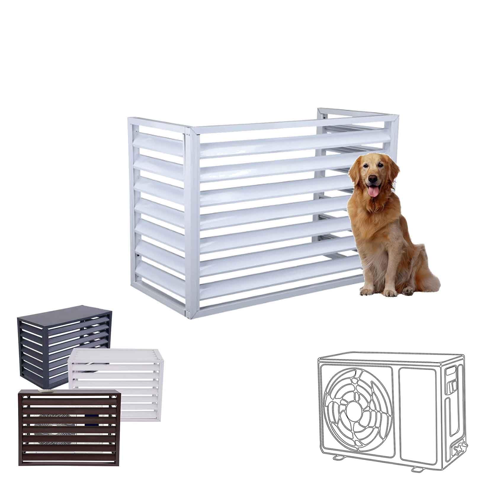 Pxkmouy 1.5P air conditioning unit air source heat pump cover 39x20x27 in 3 panel air conditioner fence fence cover Decorative Fences Shelf Plant Stand Anti-corrosion/Shelf Plant Storage