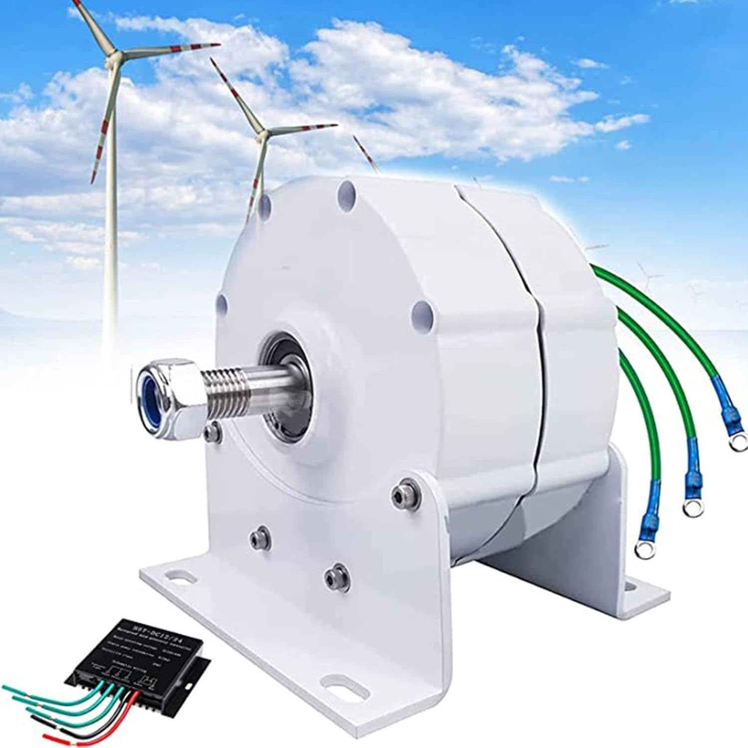 Ymaomao 8000W 9000W 10000W 12000W Gearless Permanent Magnet Generator, Three Phase Alternator Home Permanent Magnet Electric Motor Generator For Vertical Horizontal Wind Turbine,-220V