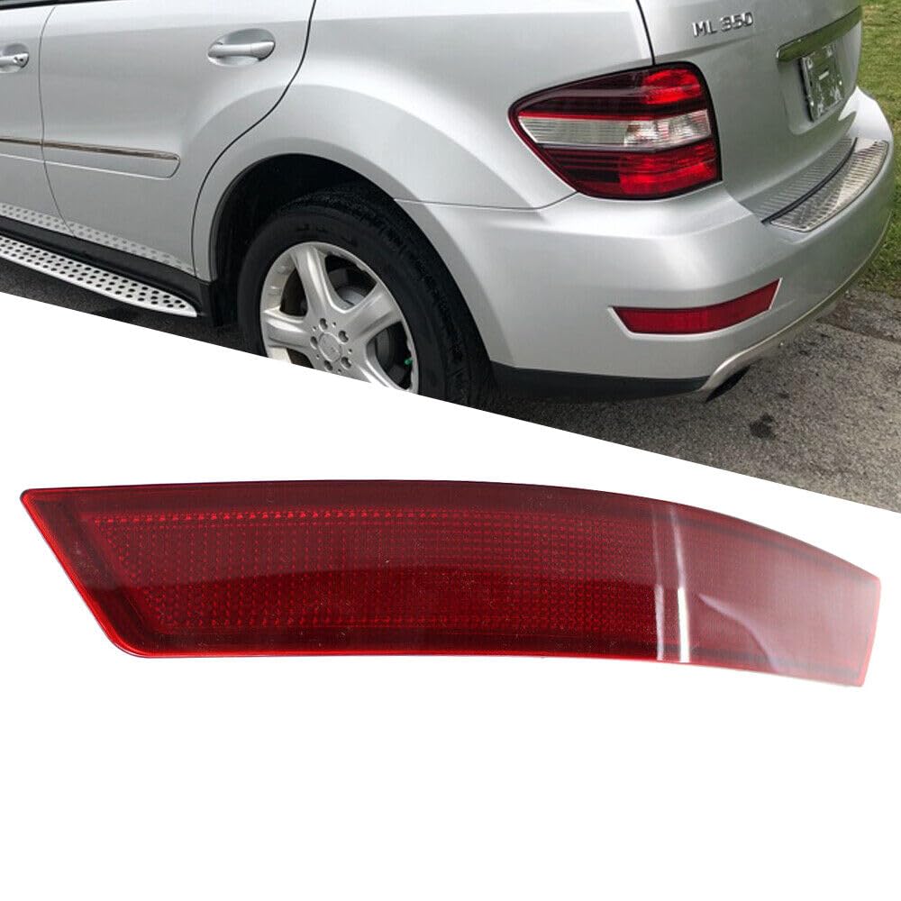 Reflektor für hintere Stoßstange, rote Linse, kompatibel mit Mercedes-Benz M-Klasse W164 ML300 ML320 ML450 2005–2011 (Paar)