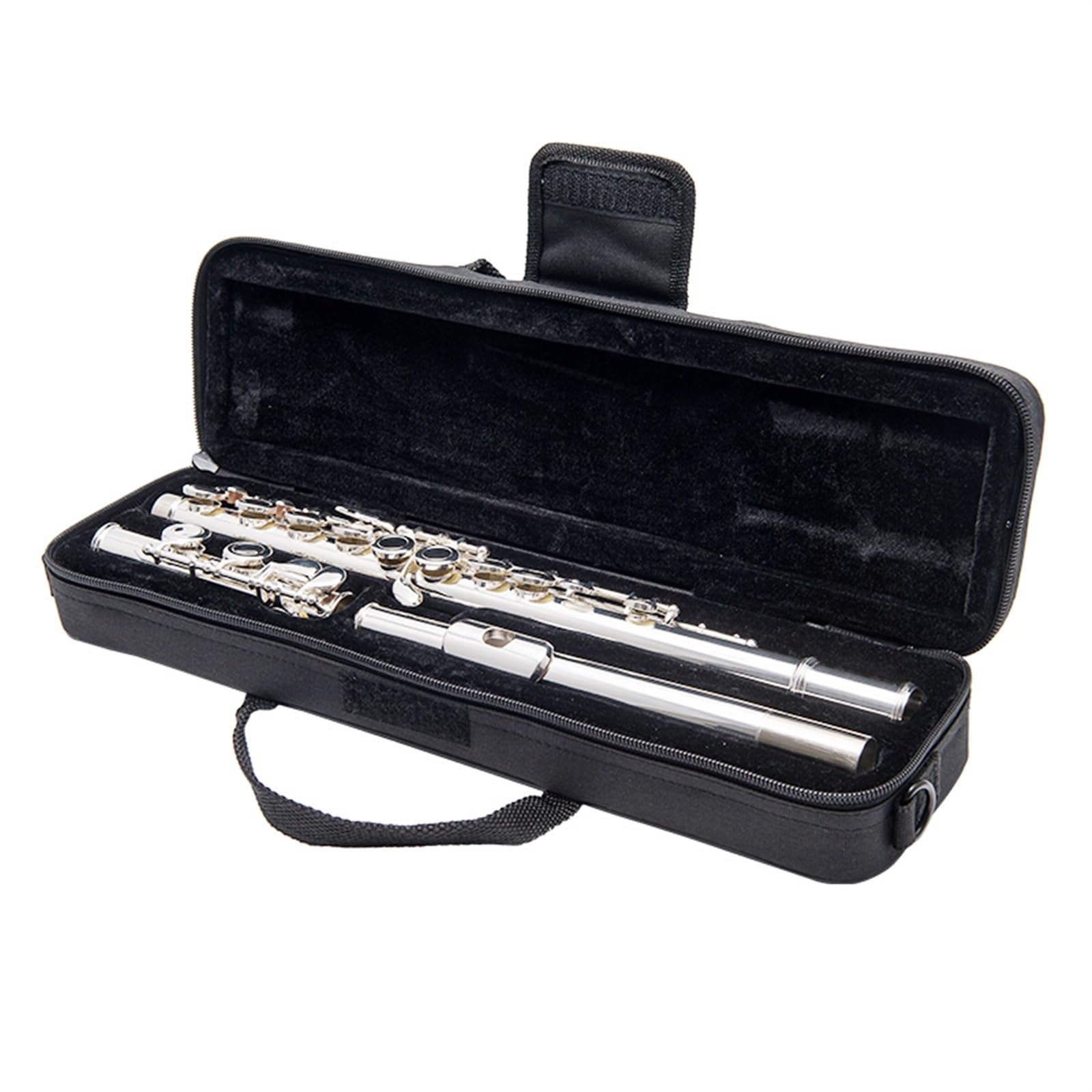 strumento flauto Flauto A 16 Fori Chiusi In Rame Bianco Placcato In Argento, Chiave Do, Strumento A Fiato Orchestrale Per Bambini Adulti flauto traverso