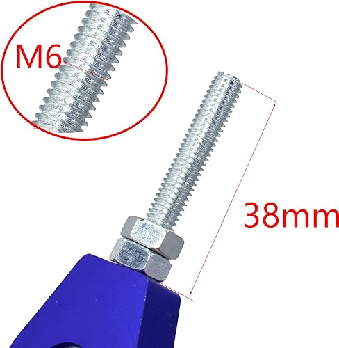 Vista 18 de Ajustador de tensor de cadena de 0.59 pulgadas, 2 piezas para motocross XR/CRF 50 70 KLX 110 50cc-160cc (negro)