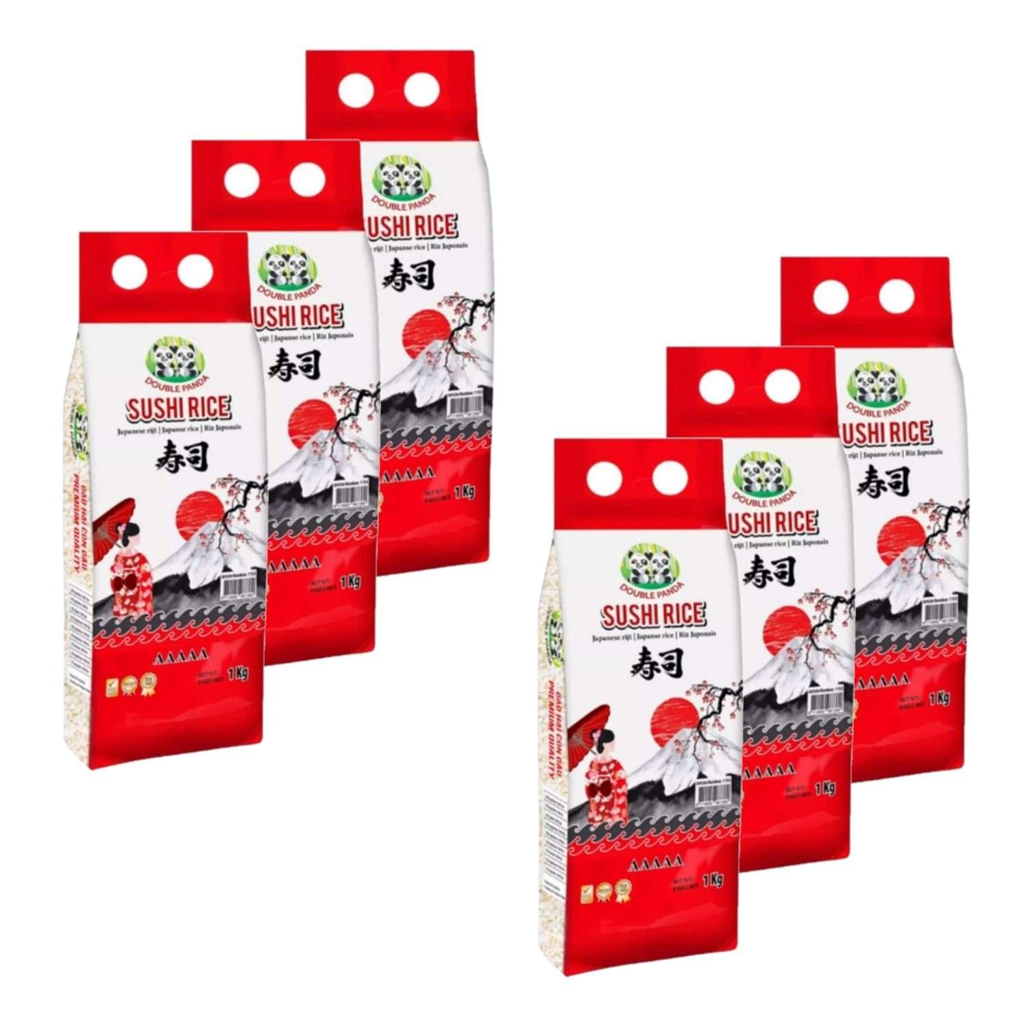 Lot 6x Riz à sushi - Paquet 1kg