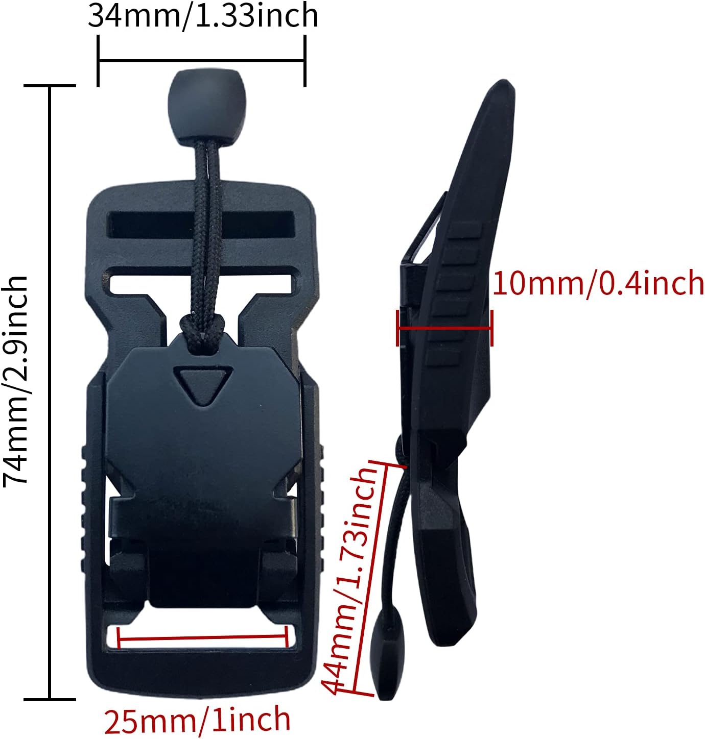 Magnetic Quick-Release Buckle Replacement – 1 Inch 2 Pack Magnetic Buckle Snaps for Tactical Belt Buckle
