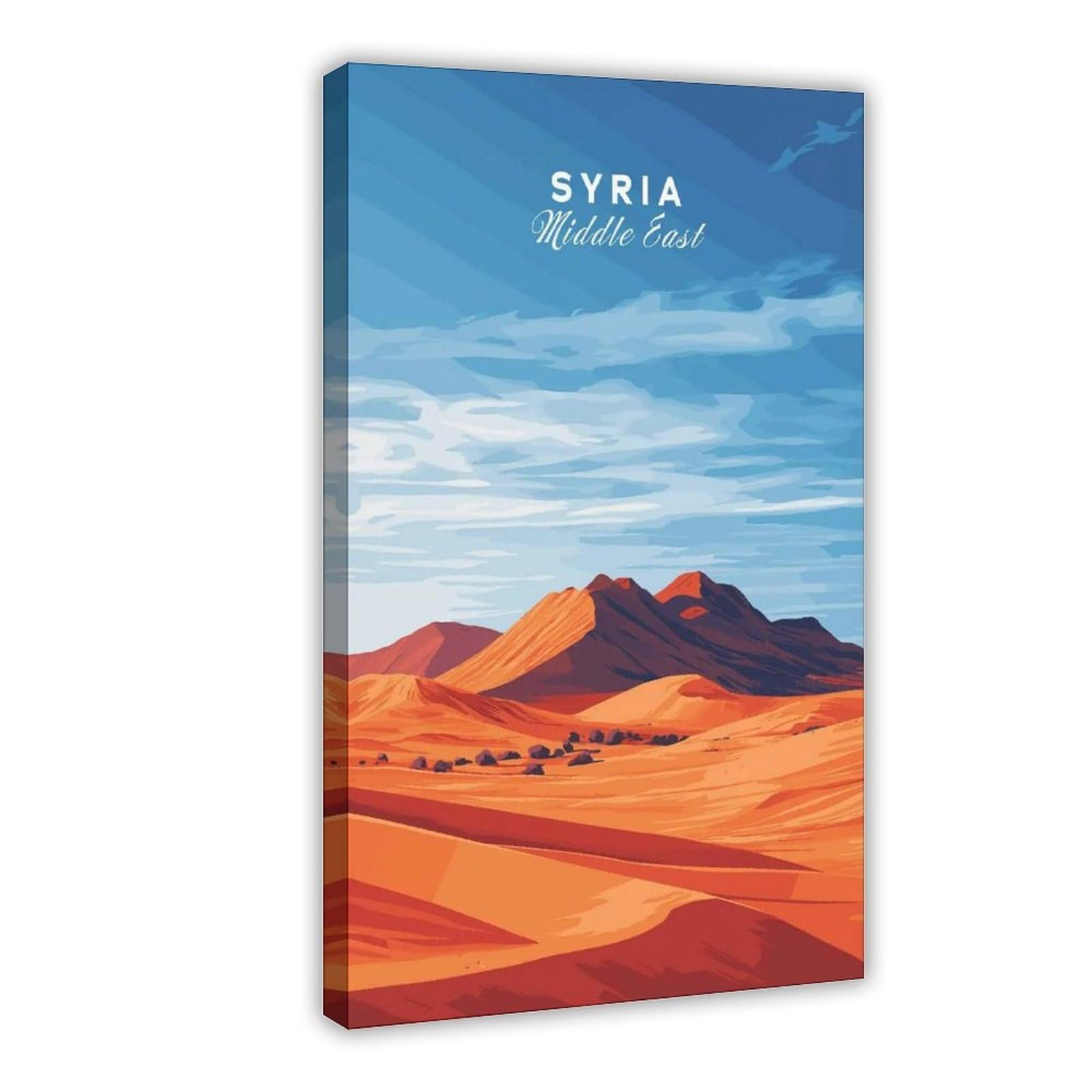 Bareronor Modern Syrian Canvas Poster Bedroom Decor Landscape Office Room Decor Gift 16" L X 24" W
