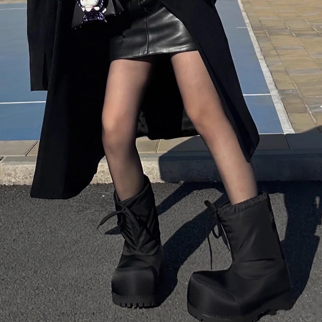 Women's Chunky Platform Snow Boots Water-Resistant Slip-On Winter Booties Cozy Faux Fur Lined Casual Shoes