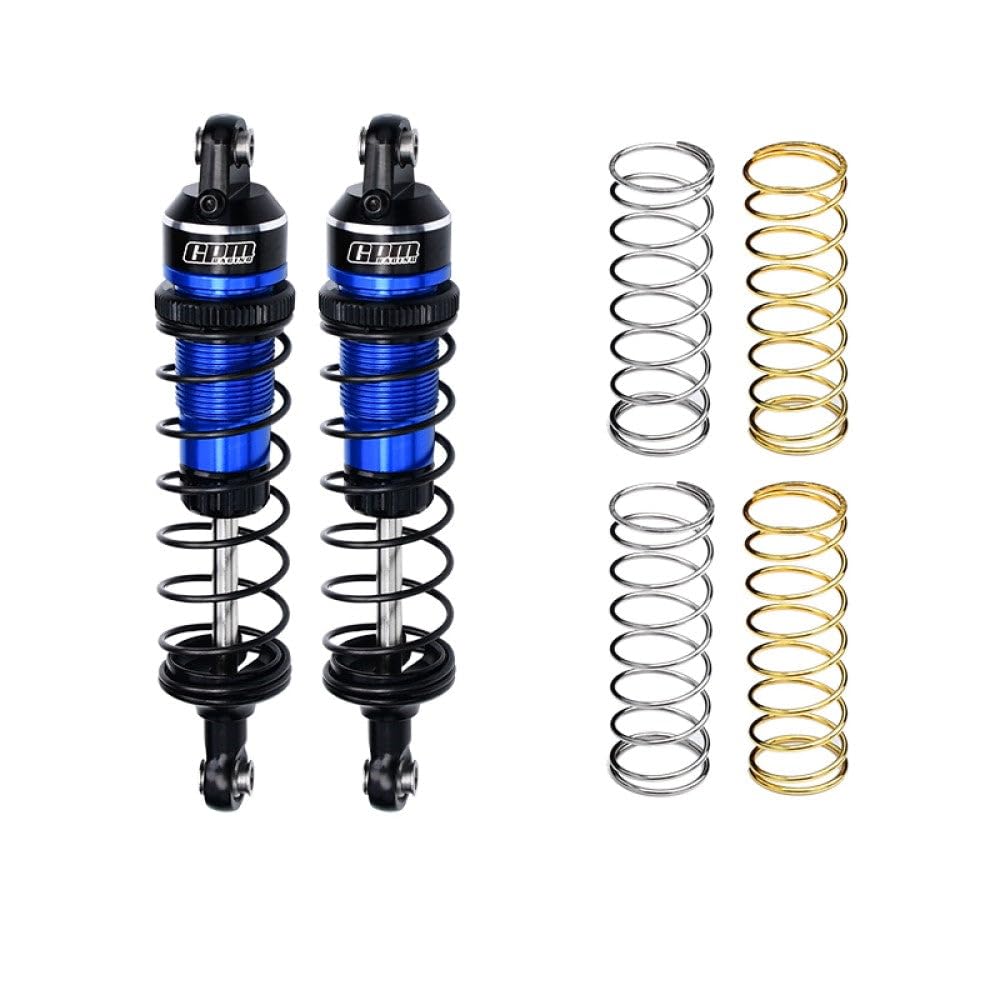 GPM Aluminium 7075 Alloy Front Or Rear Adjustable Spring Shock 87mm for Traxxas 1/16 Mini Maxx 4WD RTR Brushless Monster Truck 107154-1 Upgrades - Blue