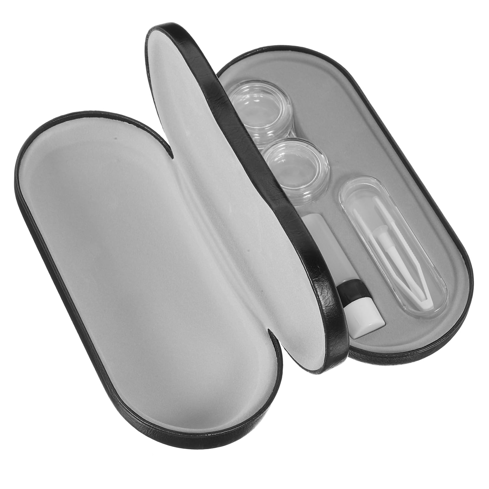 BESTYASH Tragbares Brillenetui Multifunktions Brillenbox mit Doppelter Schicht Hartschalen Brillenbehälter für Brillen für Reisen und Täglichen Gebrauch Transparent Transportieren