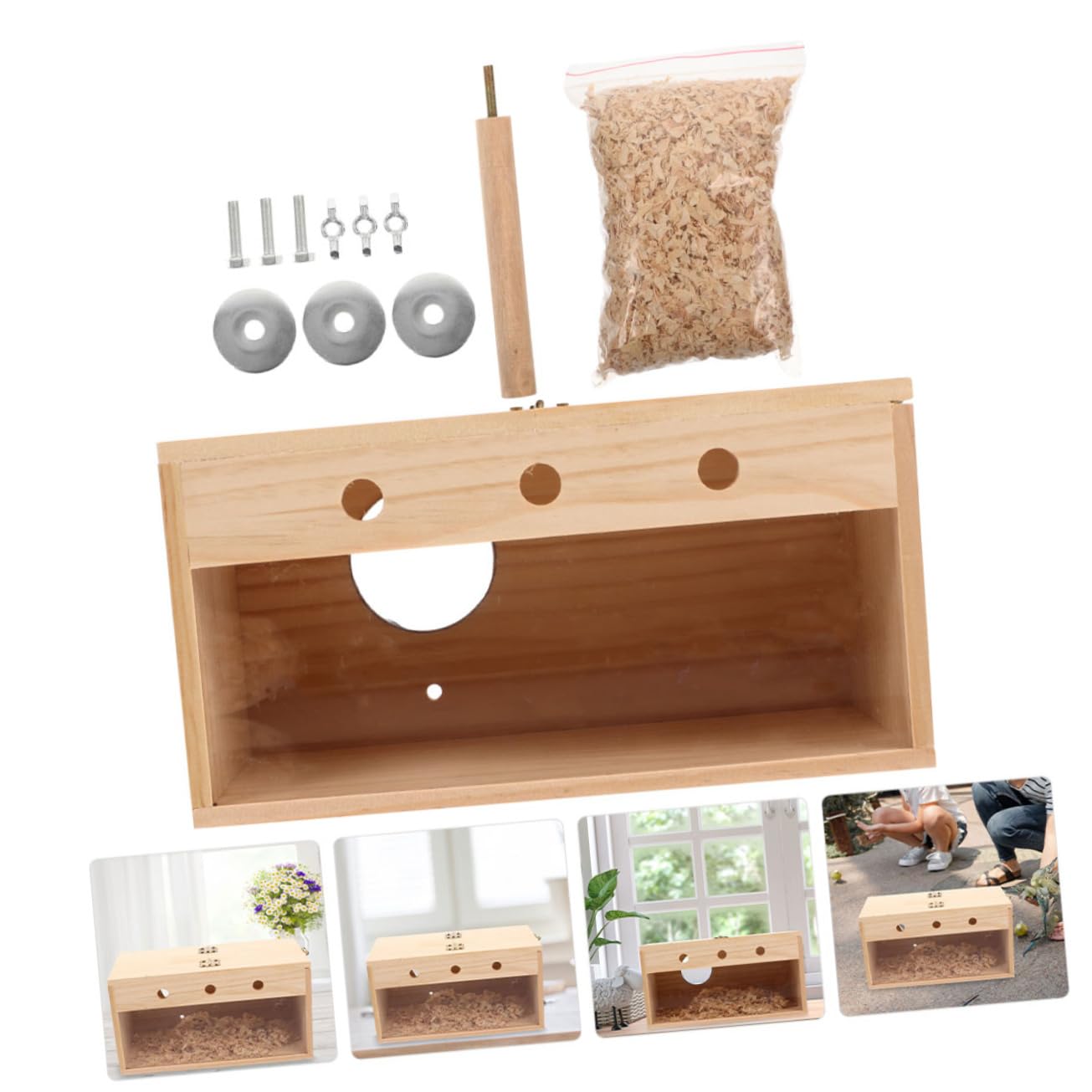 Cockatiel Nistkasten Aus Holz Transparente Vogelzuchtbox Für Kleine Vögel Wetterfestes Vogelhaus Für Sittiche Und Lovebirds Langlebiger Nistplatz Für Zucht Und Brutpflege