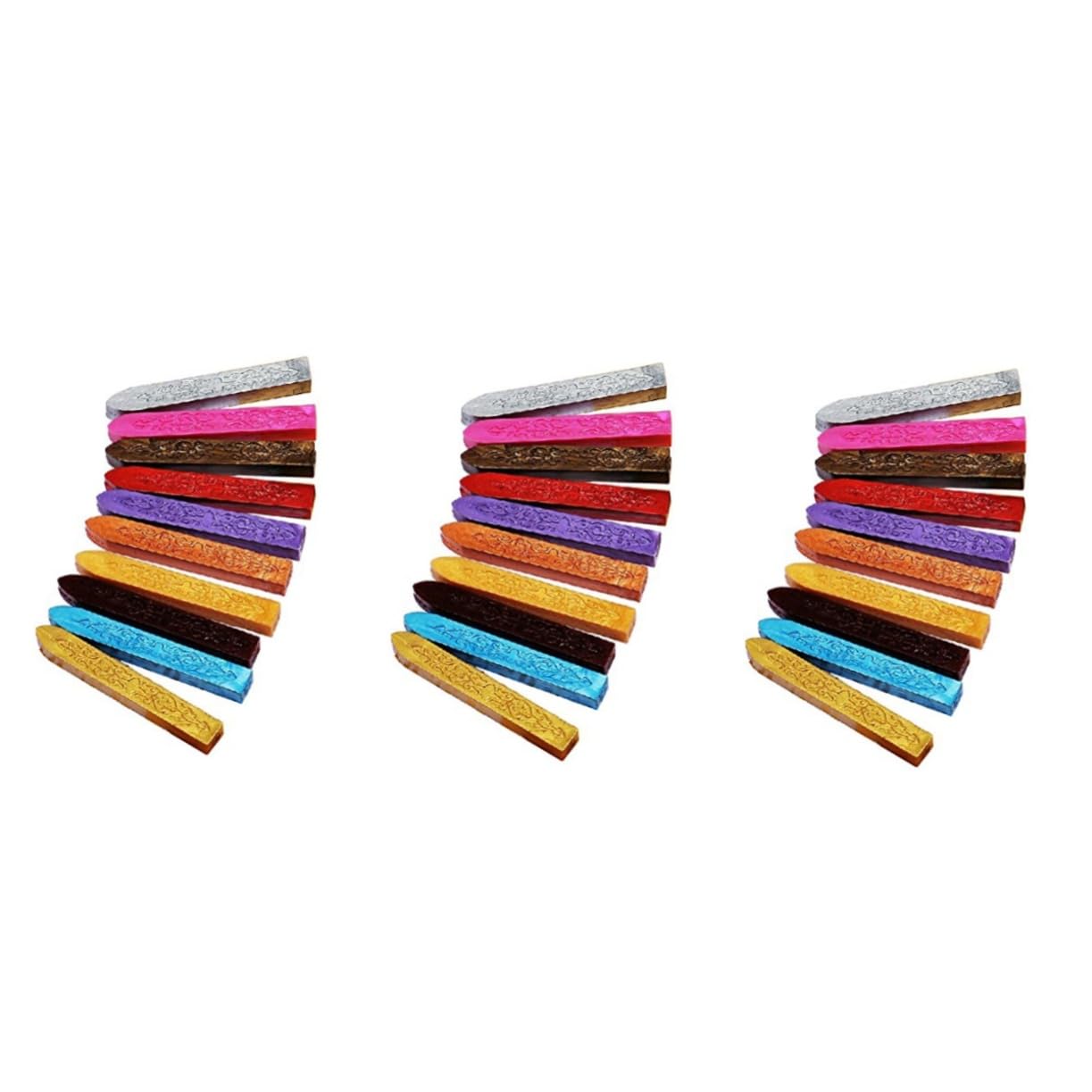 3stücke Farben Antike Gravierte Wachssiegel-sticks Für Retro-vintage-wachssiegel-stempel Ohne Docht Vielseitig Einsetzbar Zum Briefversiegeln Und Mehr