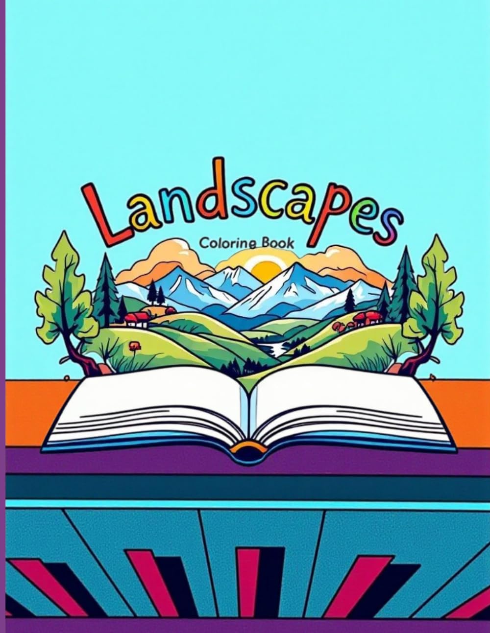 Landscapes Coloring Book: Nature Scenes, Scenic Forest, Mountain & Sea Coloring Pages for All Ages