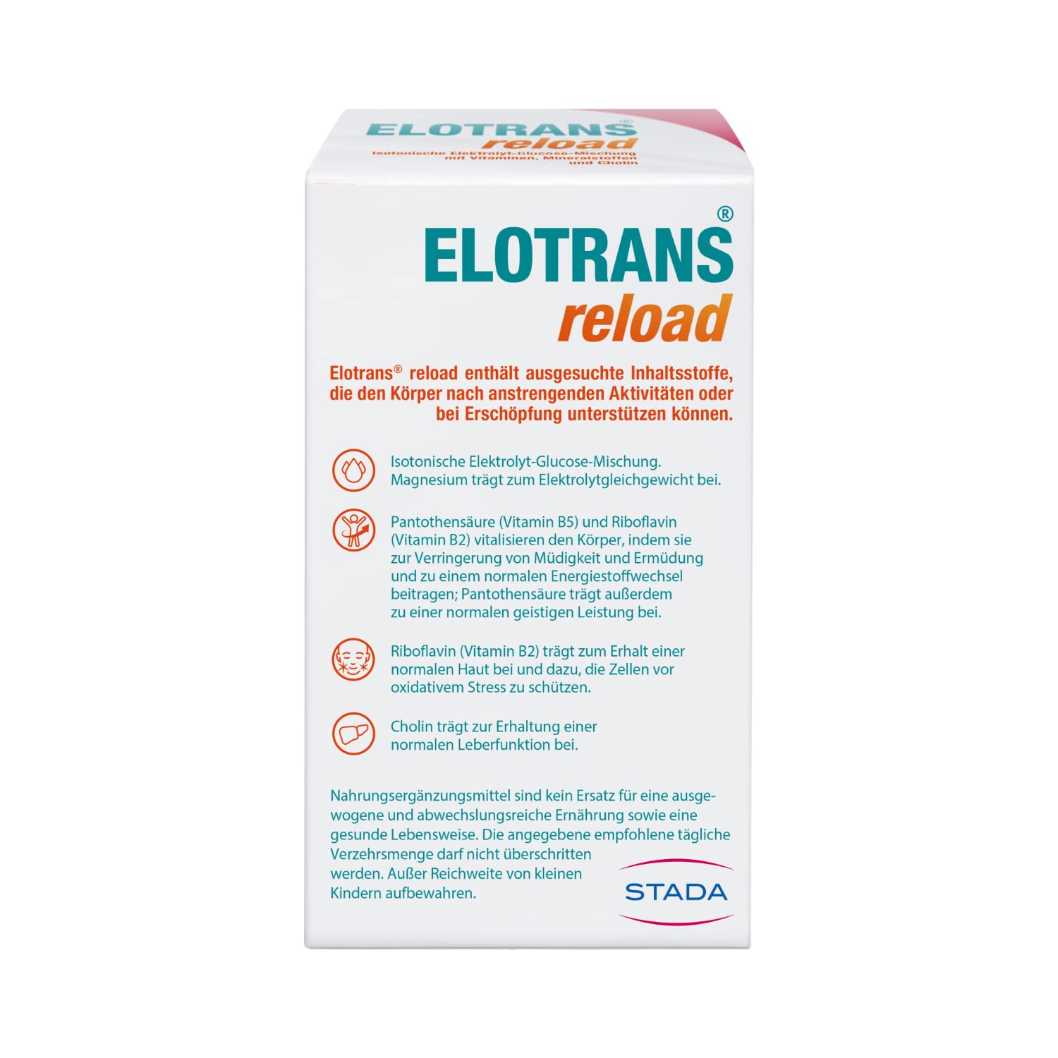 Elotrans reload- 2 x 15 Beutel Doppelpackung -isotonische Elektrolyt-Glukose- trägt dazu bei Elektrolyt- und Wasserverlust wieder auszugleichen, Pulver