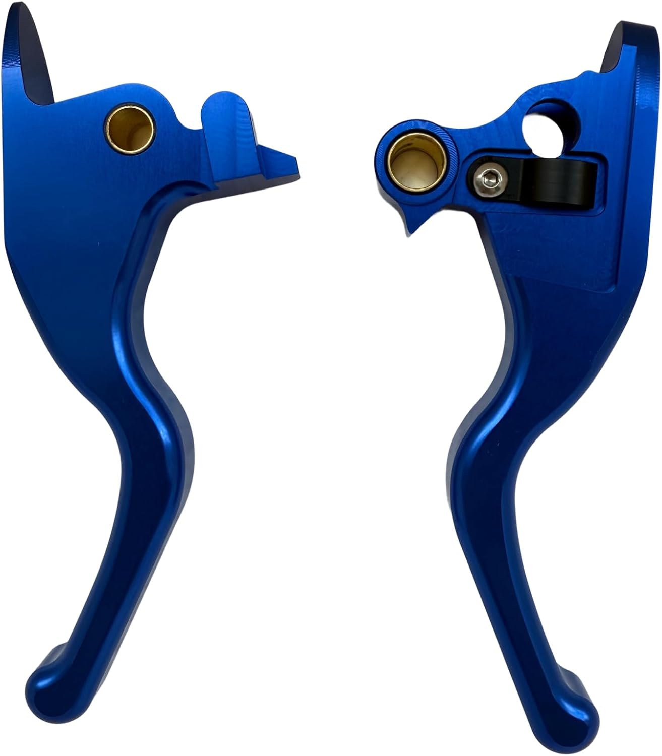 Motorcycle 3 Finger Clutch Brake Lever CNC Short Hand Clutch Brake Lever Fit for 2015-2024 Harley Low Rider/S Softail Sport Glide Street Bob (Blue)