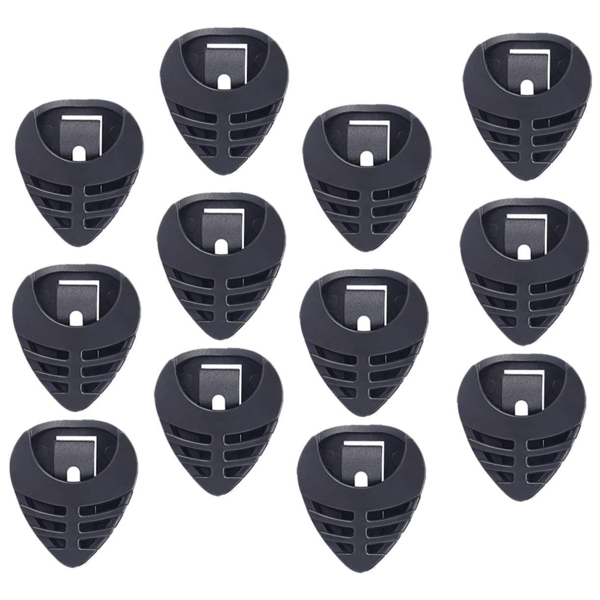 Vaguelly 50pcs Guitar Pick Storage Box Sticky Guitar Picks Guitar Pick Pouch Holder Case Holder Guitar Finger Guitar Pick Pouch Case Holder Guitar Pick Sticky Guitar Player Black Abs