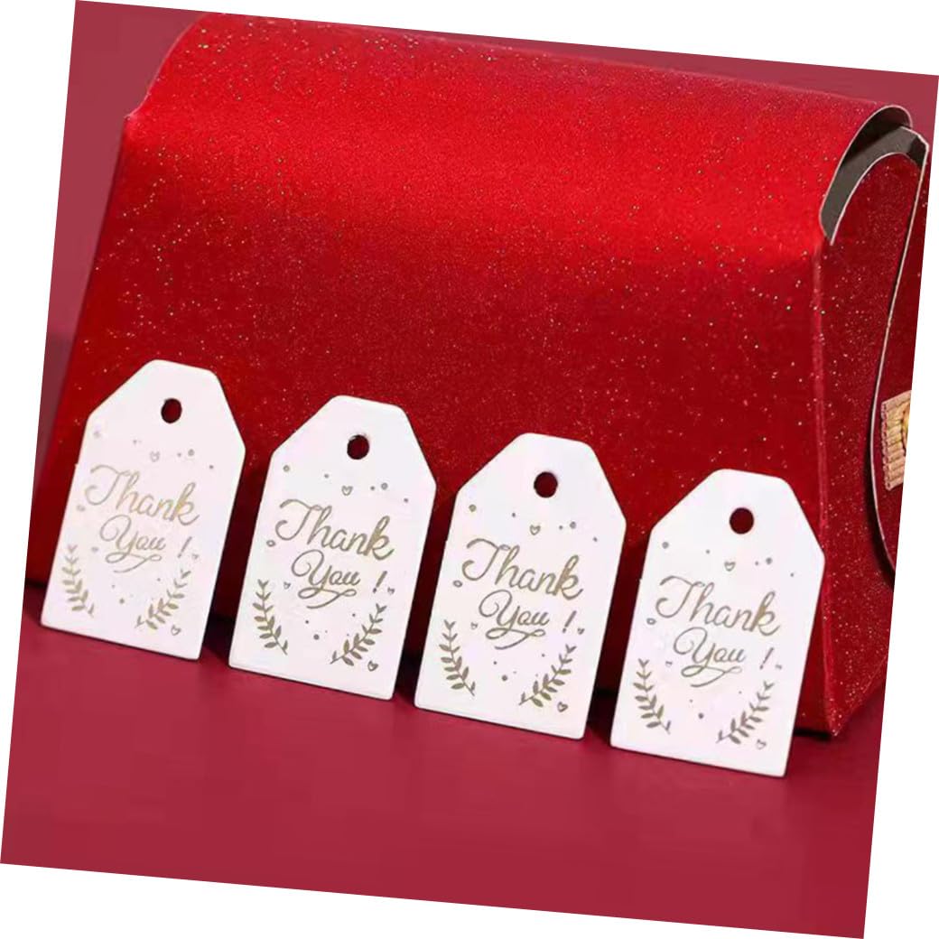 STOBOK 500stücke Geschenkanhänger Für Hochzeiten Rechteckige Dankeskarten Mit Heißer Prägung Für Süßigkeitenboxen Geschenkverpackungen Und Tischdeko
