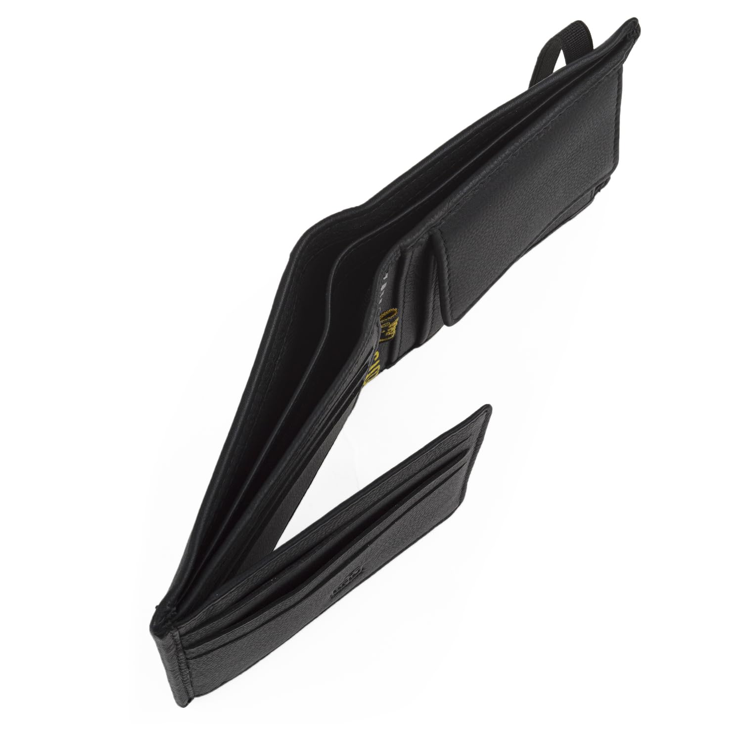 Lois - Cartera de Piel para Hombre - Cartera Hombre Piel con Monedero Interior y Tarjetero, diseño Slim, Cuero auténtico, Regalo Elegante. Proteccion RFID, Negro