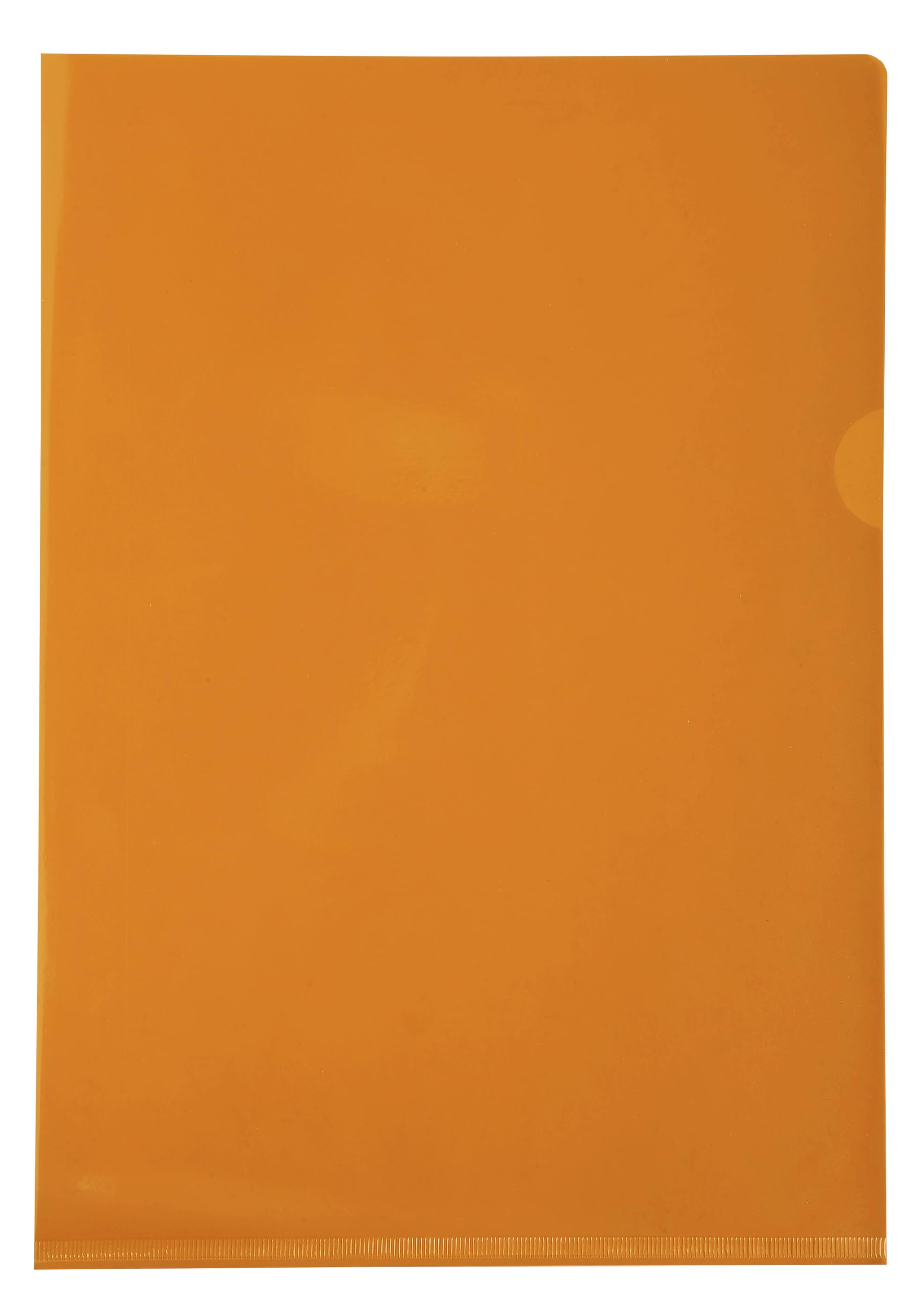 Exacompta 661245E 100er Pack PVC-Kunststoff Aktenhüllen. Für DIN A4 transparent glasklar orange oben und seitlich offen Plastikhülle Klarsichthülle für Büro und die mobile Organisation
