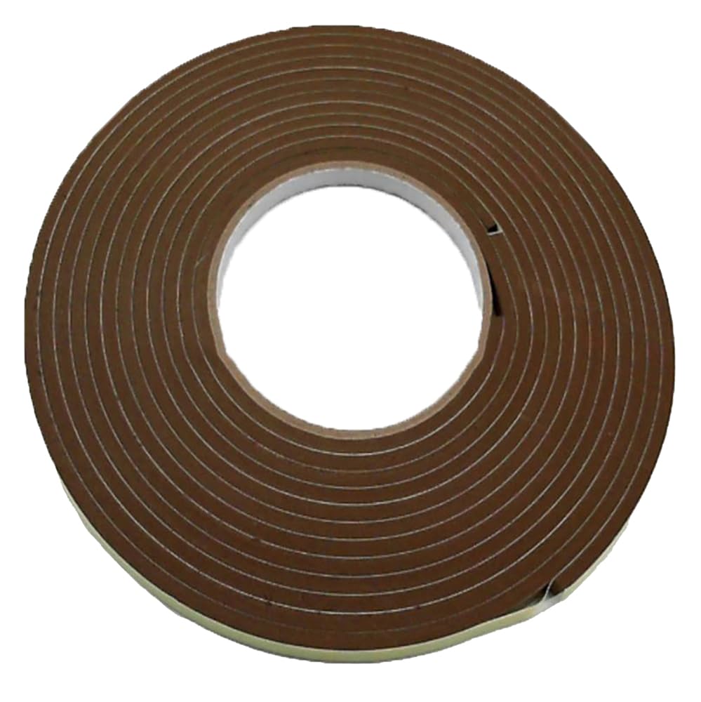 Dekton Brown Excluding Draught Tape – 5M X 10Mm Foam Weather Strip With 5Mm Thickness For Doors And Windows, Self-Adhesive Backing, Easy To Cut And Apply For Effective Insulation And Draft Prevention.